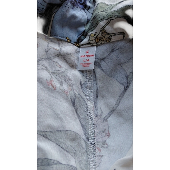 Joe Fresh Floral Pajama Set - Pink and Blue - Picture 4 of 5